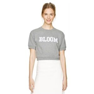 Sunday Best Thackeray Short Sleeve Bloom Terry Crop Sweatshirt Size XXS